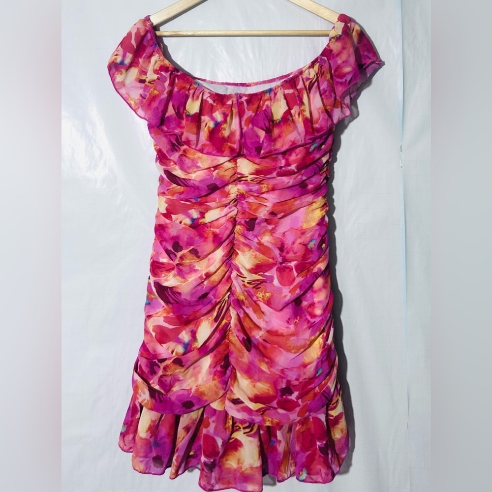 Floral Off the Shoulder Mini dress - Picture 2 of 7